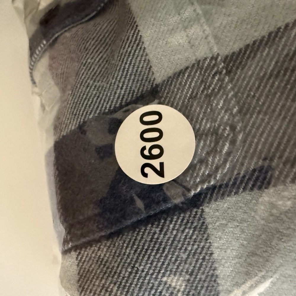 Patagonia Womens Fjord Flannel Shirt Woolly Blue Soft Organic Cotton Midweight L - Picture 7 of 7